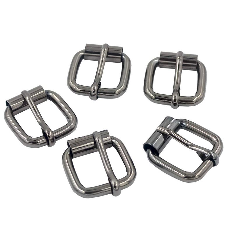 DGOL 3/4 inch (20mm) Heavy Strong Belt Leather Strap Webbing Shinning Roller Pin Buckles 3 Color Total 15pcs - Image 2